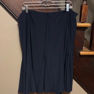 Chaps Navy Blue A-Line Skirt